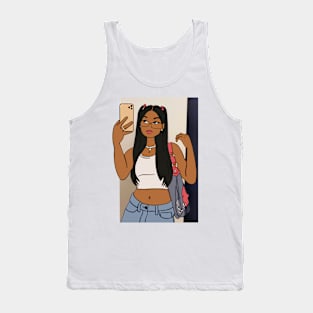 Black Woman Cartoon Collection Tank Top